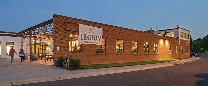 Legion Brewing facade facing West Morehead